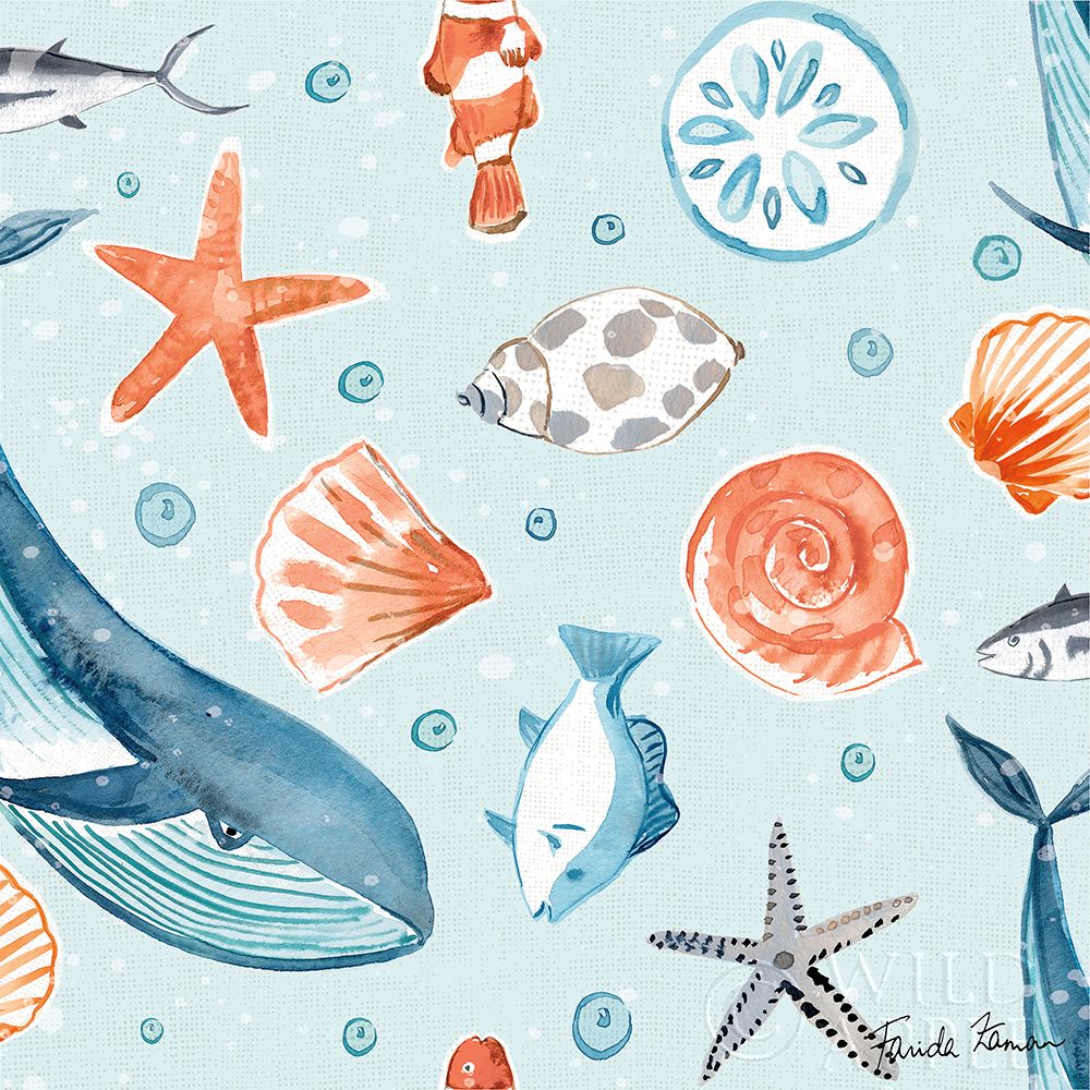 Art Print: Whale Tale Pattern IB