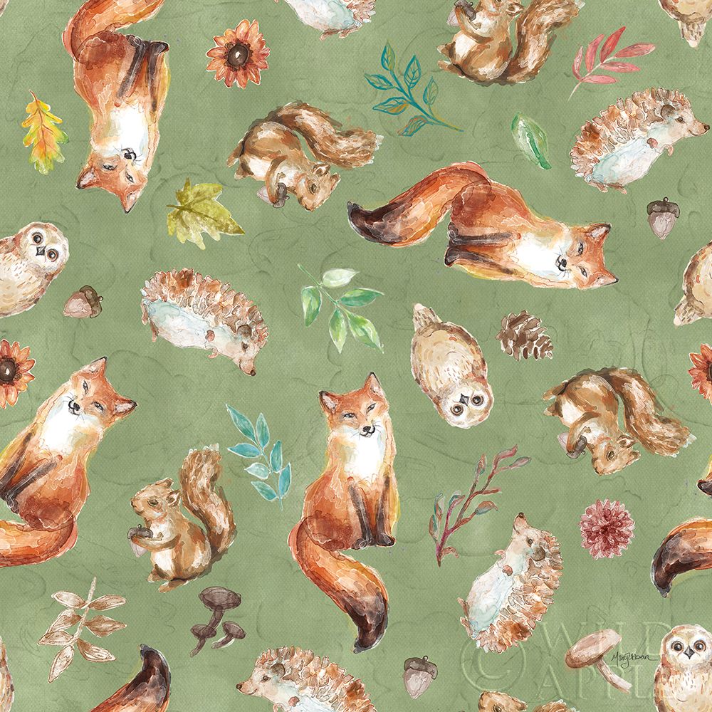 Wall Art Painting id:252225, Name: Autumn Friends Pattern IVF, Artist: Urban, Mary