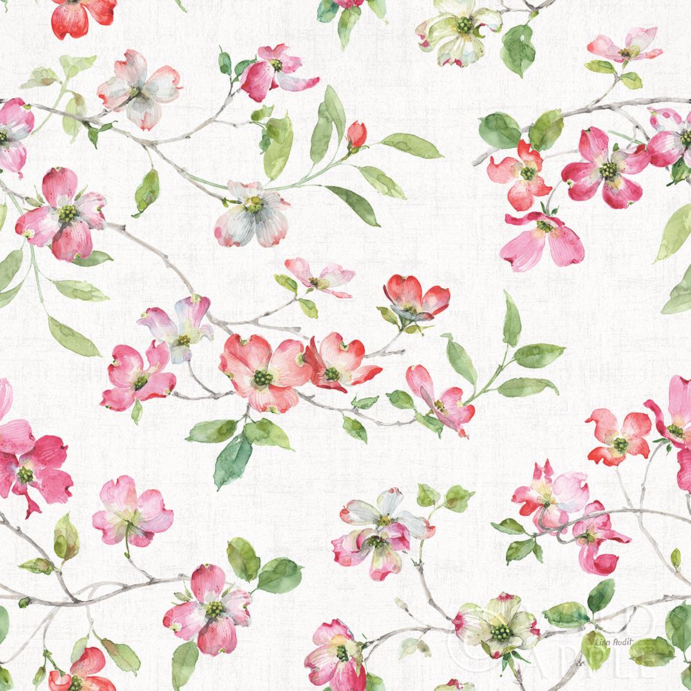 Art Print: Dogwood Garden Step 01