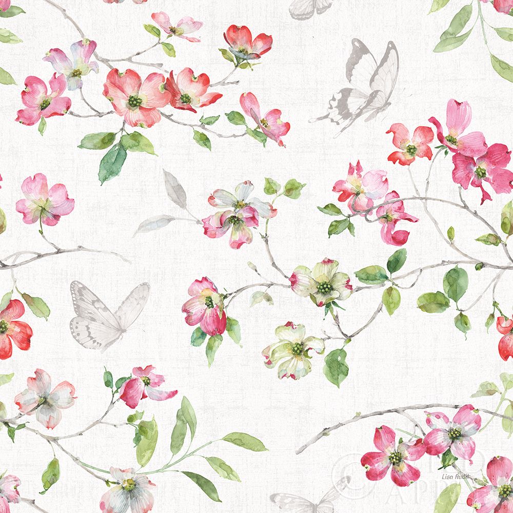 Art Print: Dogwood Garden Step 02