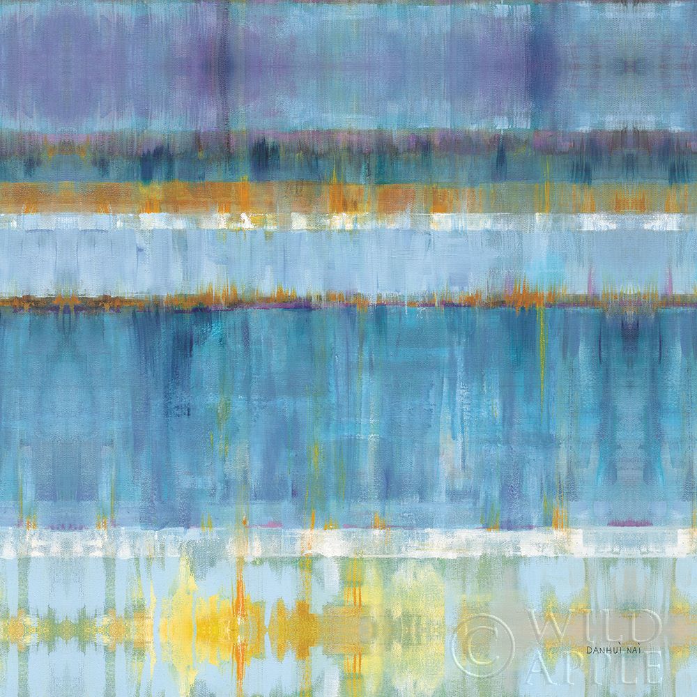 Wall Art Painting id:252196, Name: Abstract Stripes Blue, Artist: Nai, Danhui