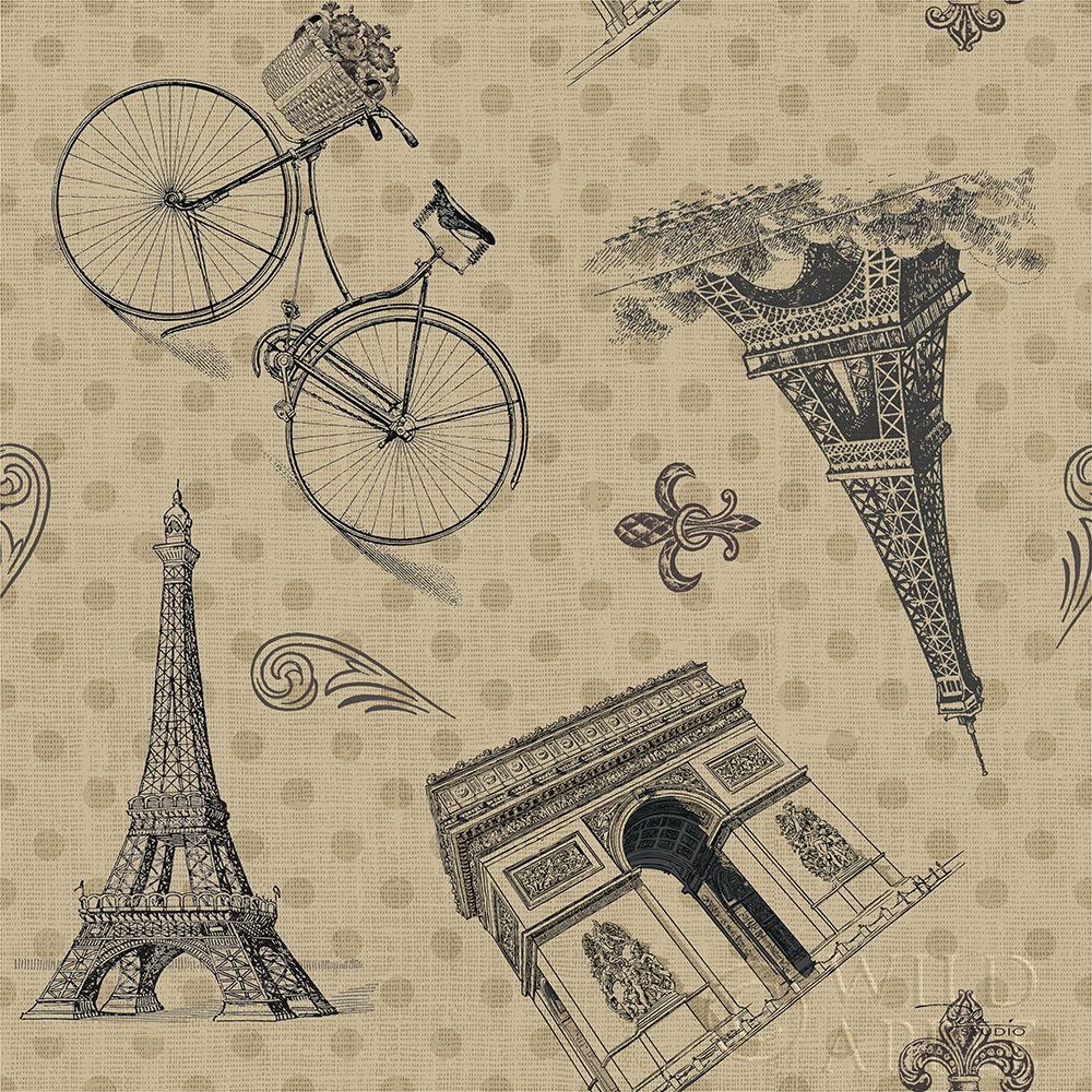 Wall Art Painting id:257944, Name: Paris Farmhouse Pattern IB, Artist: Pela Studio
