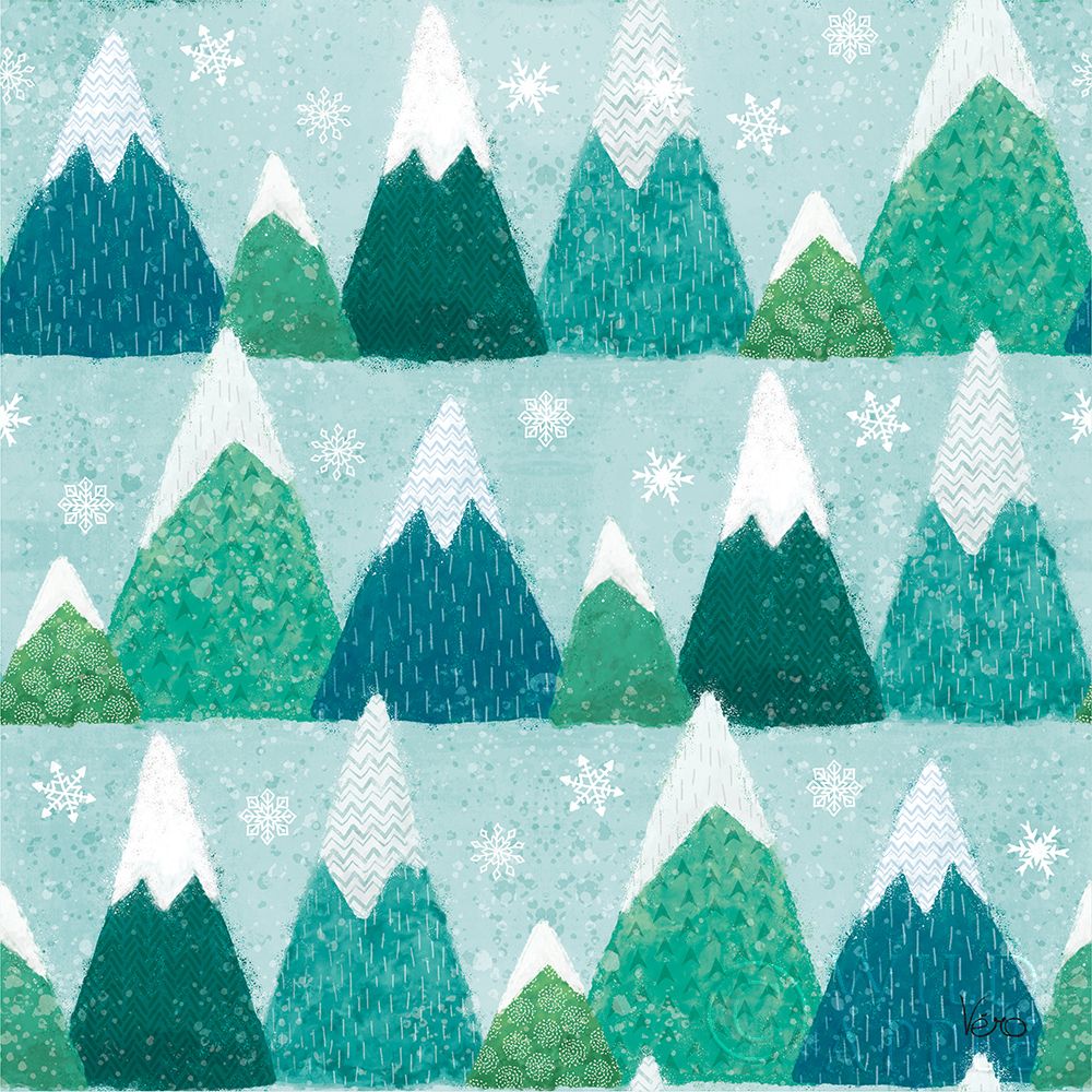 Wall Art Painting id:258021, Name: Festive Forest Pattern IIB, Artist: Charron, Veronique