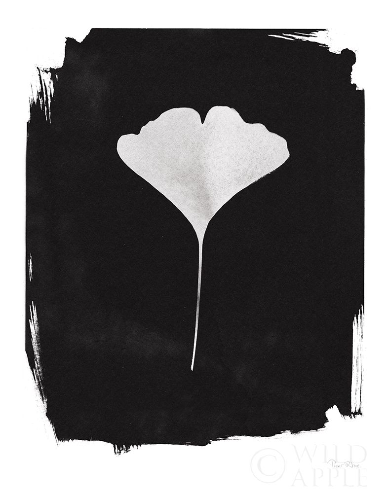 Art Print: Nature by the Lake Gingko I Black