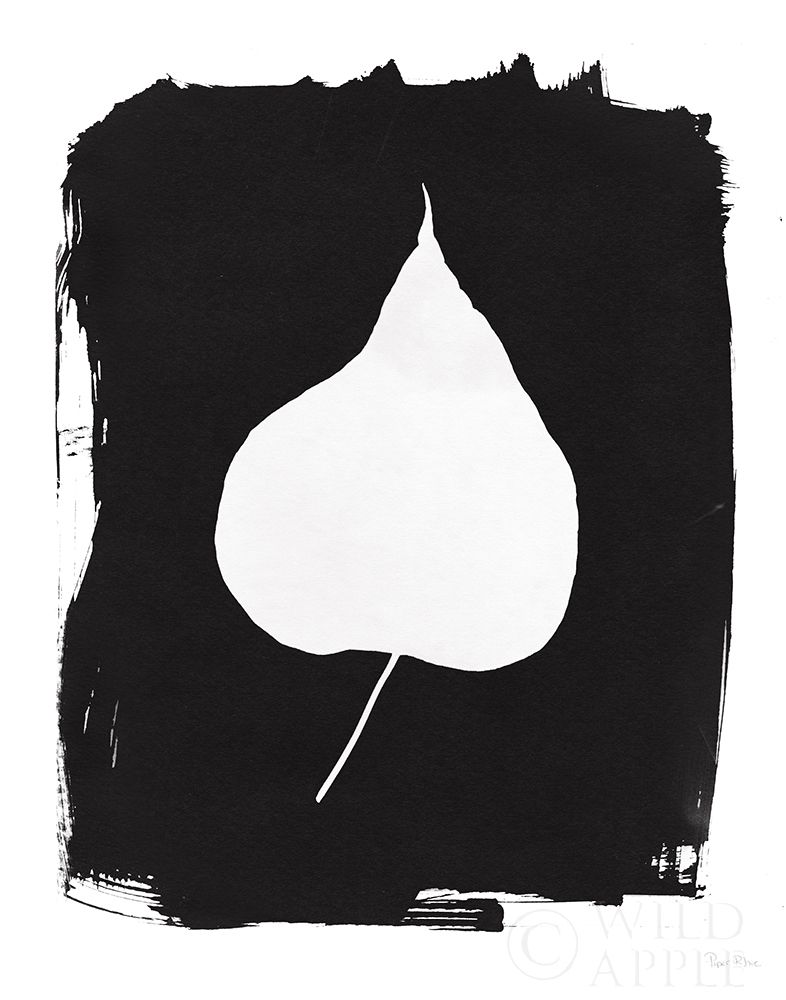 Art Print: Nature by the Lake Leaves III Black