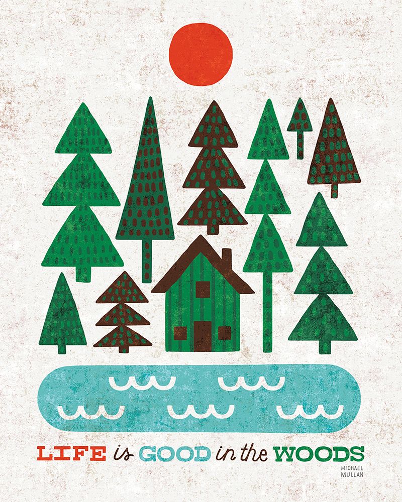 Art Print: Happy Camper Cabin