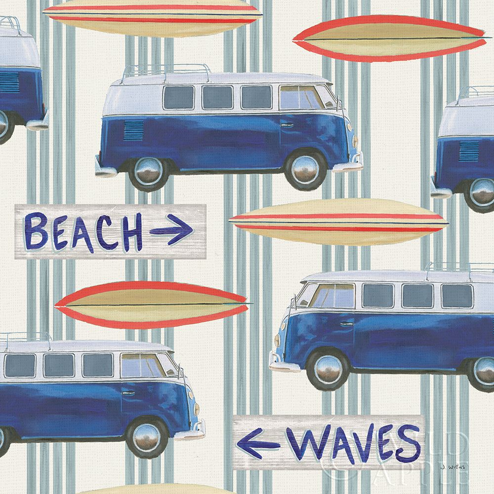 Wall Art Painting id:262192, Name: Beach Time Pattern III, Artist: Wiens, James