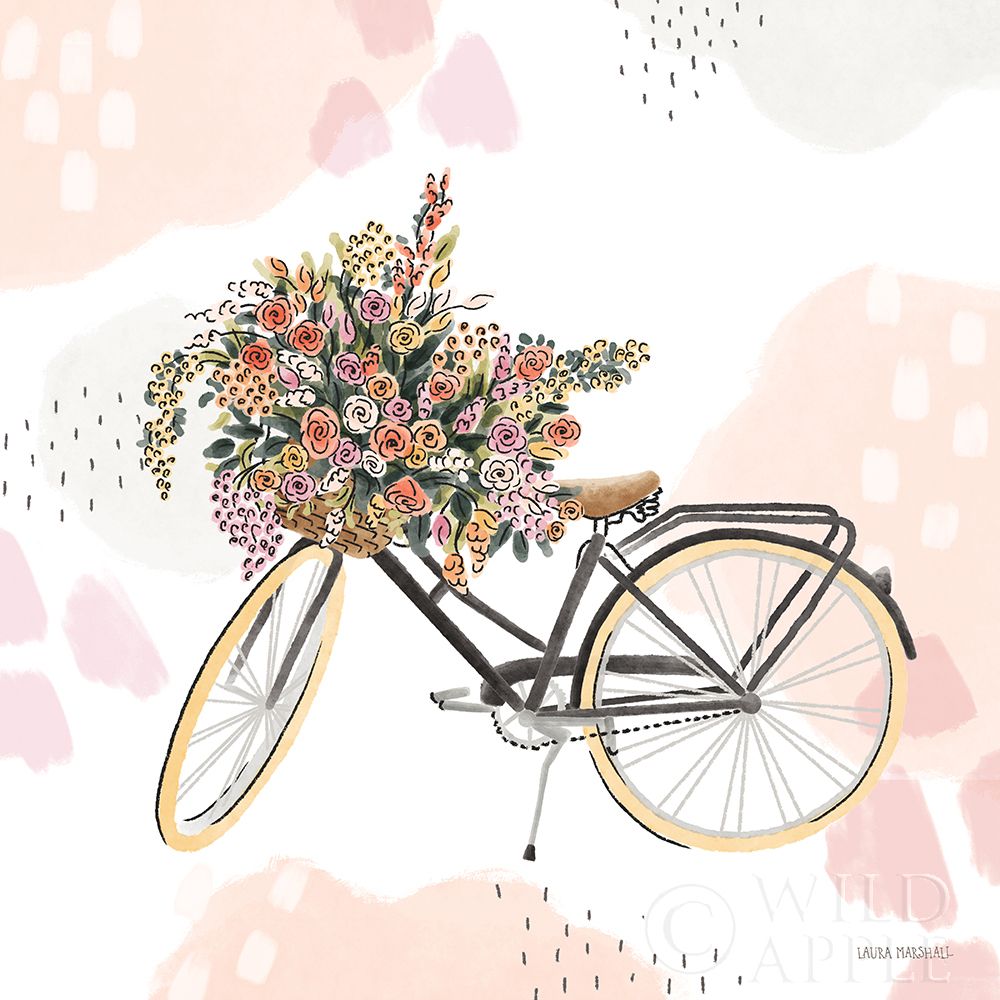 Wall Art Painting id:304848, Name: Sweet Paris II Bike, Artist: Marshall, Laura