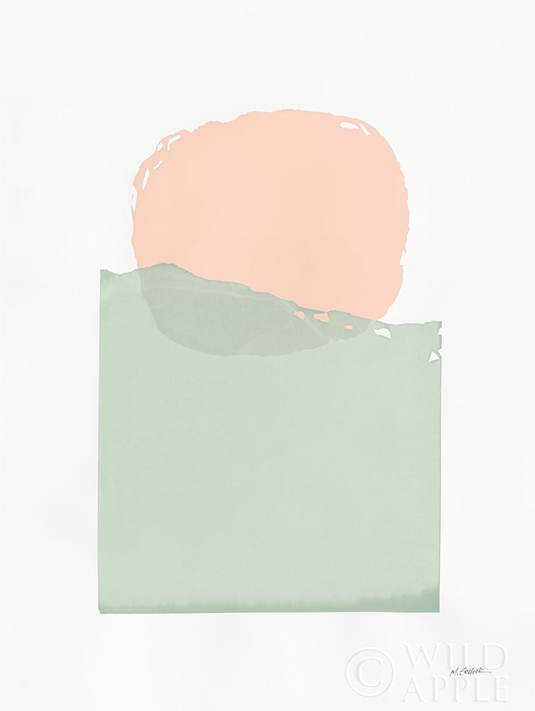 Art Print: Buoyant Pink and Green