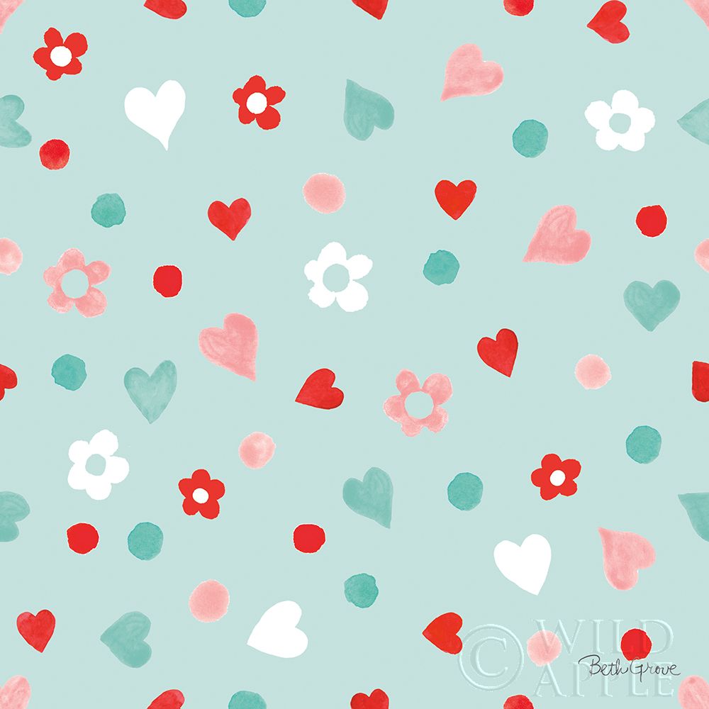 Wall Art Painting id:277933, Name: Paws of Love Pattern IID, Artist: Grove, Beth