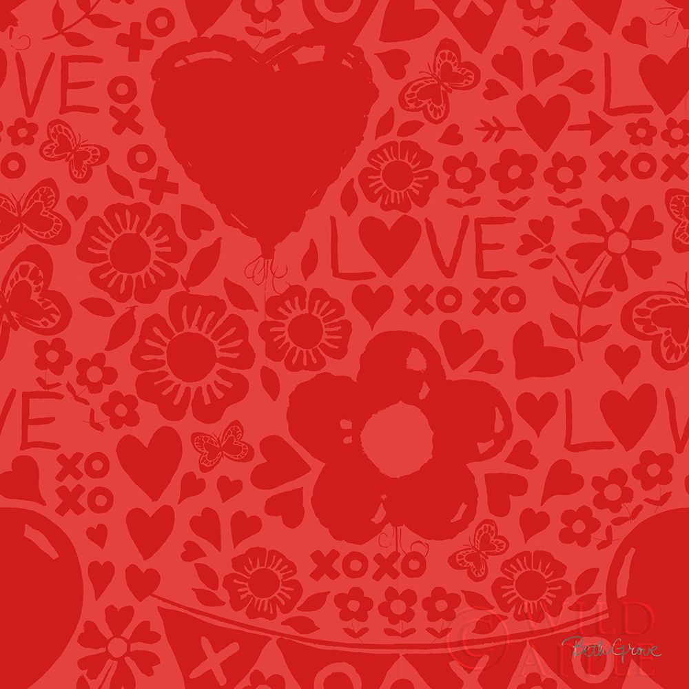 Art Print: Paws of Love Pattern IVC
