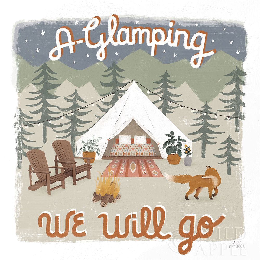 Wall Art Painting id:277962, Name: Gone Glamping III, Artist: Marshall, Laura