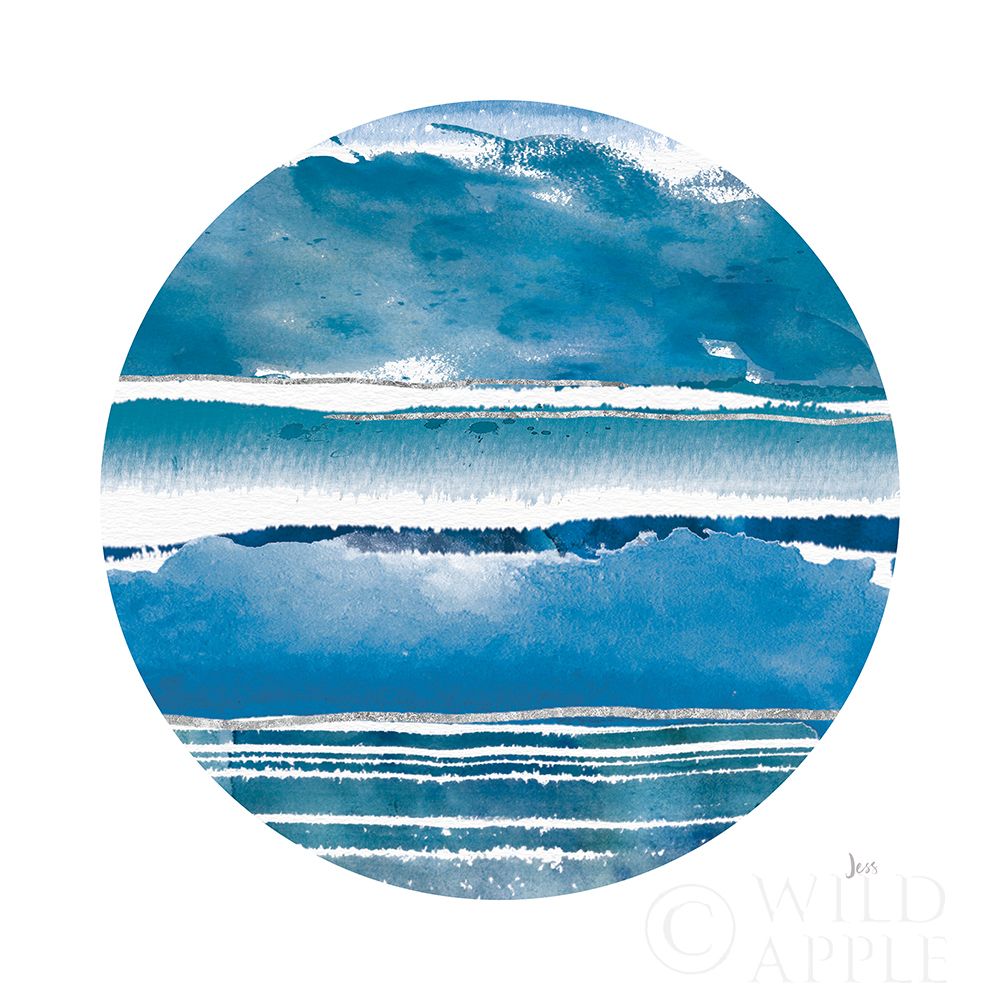 Wall Art Painting id:304791, Name: By the Sea Circle, Artist: Aiken, Jess