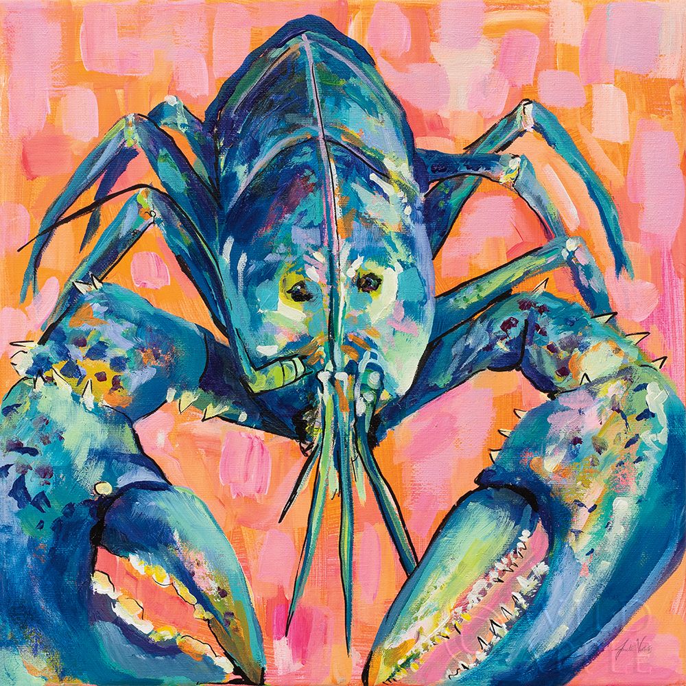 Wall Art Painting id:283857, Name: Lilly Lobster I, Artist: Vertentes, Jeanette