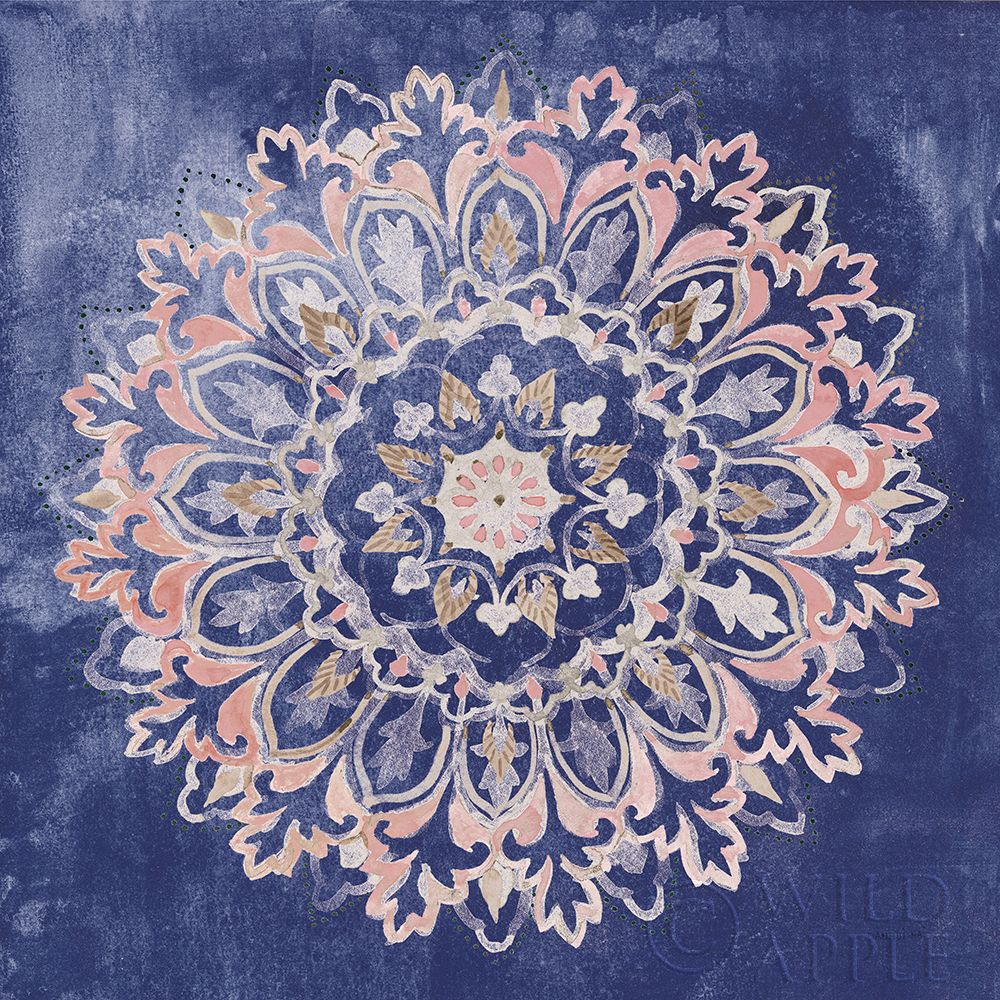 Art Print: Mandala Delight II Navy