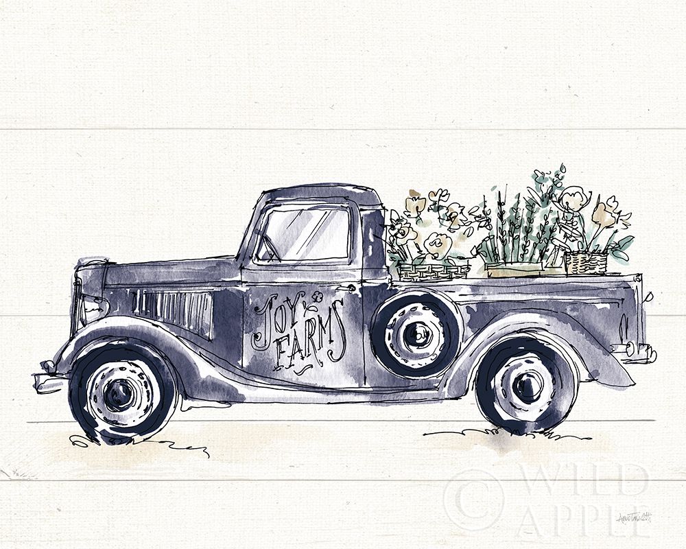 Art Print: Modern Farmhouse VIII Navy No Words