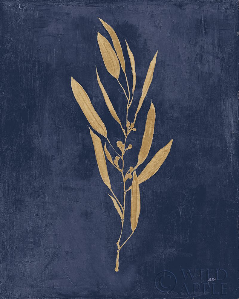Art Print: Botanical Study I Gold Navy