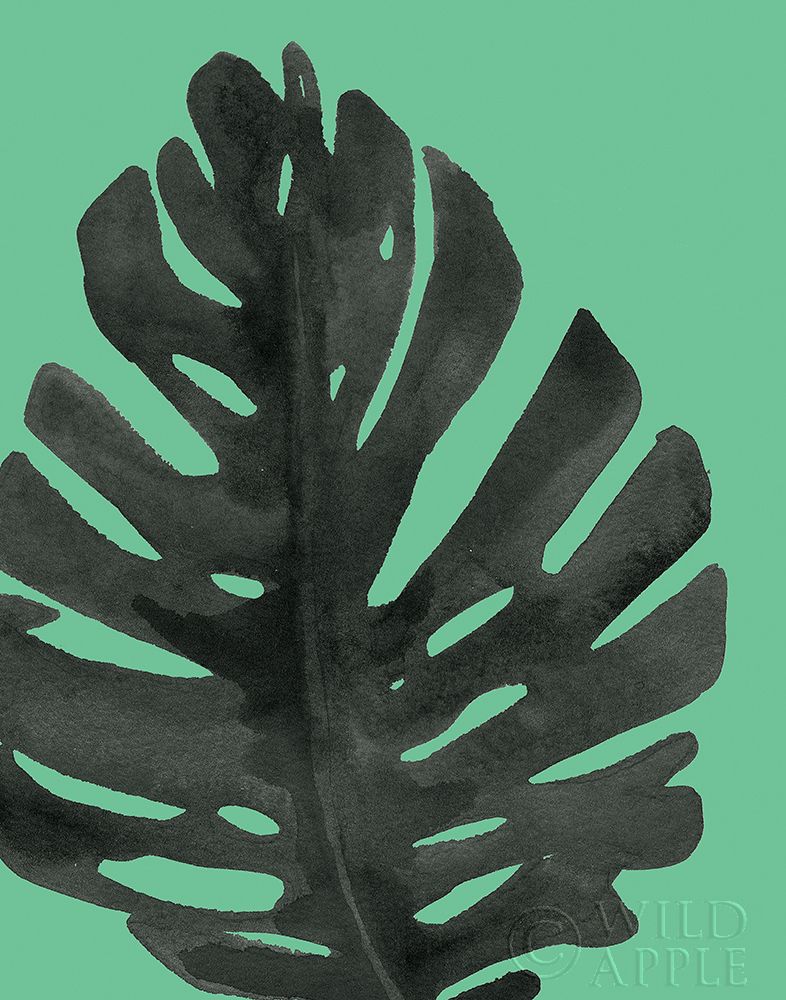 Wall Art Painting id:322444, Name: Tropical Palm I BW Green, Artist: Wild Apple Portfolio