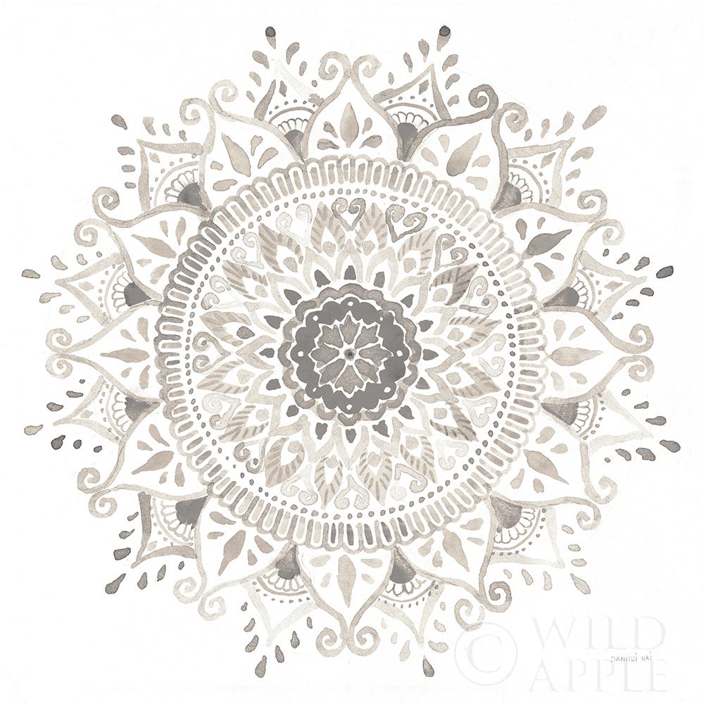 Wall art: Mandala Delight I Neutral, by Nai, Danhui