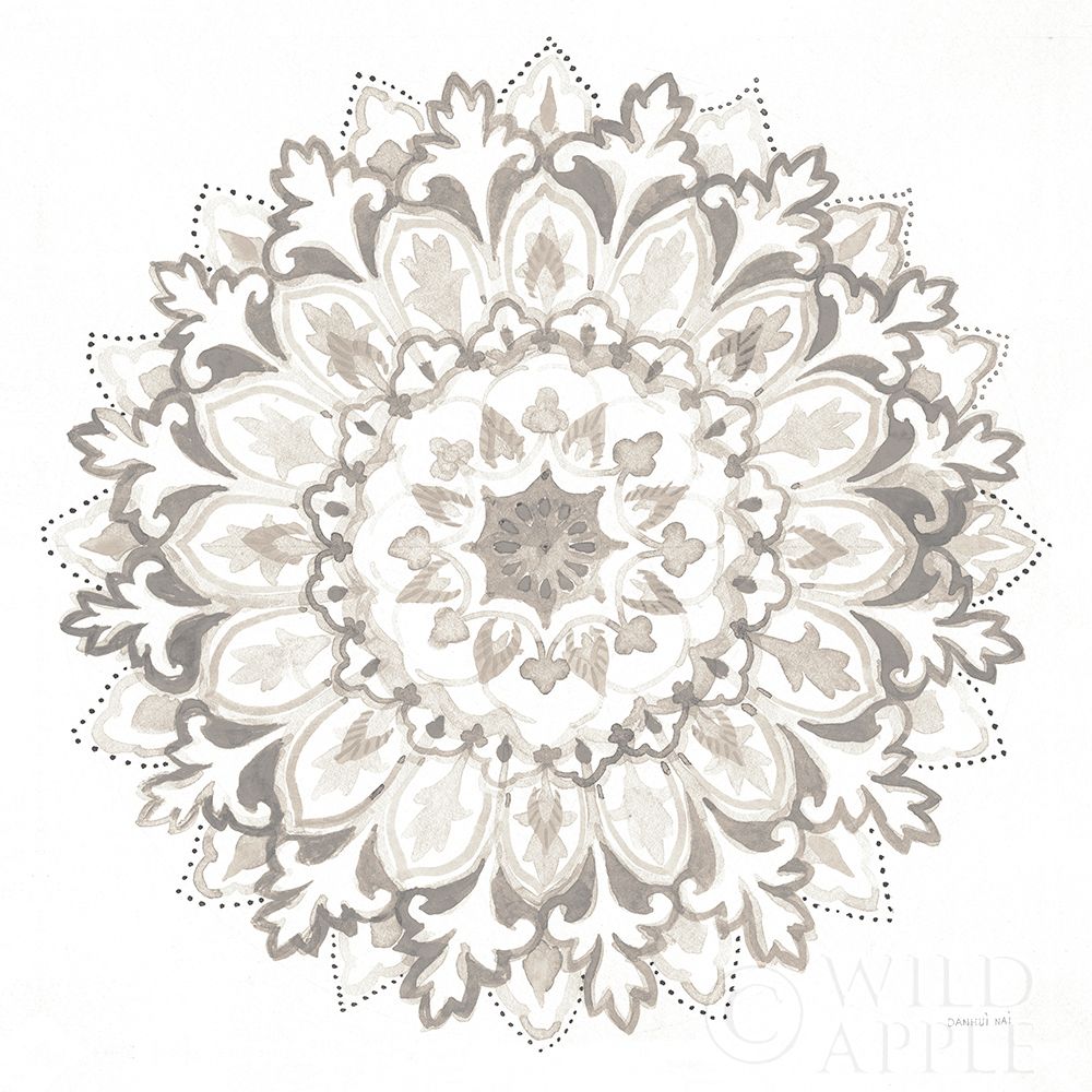 Wall art: Mandala Delight II Neutral, by Nai, Danhui