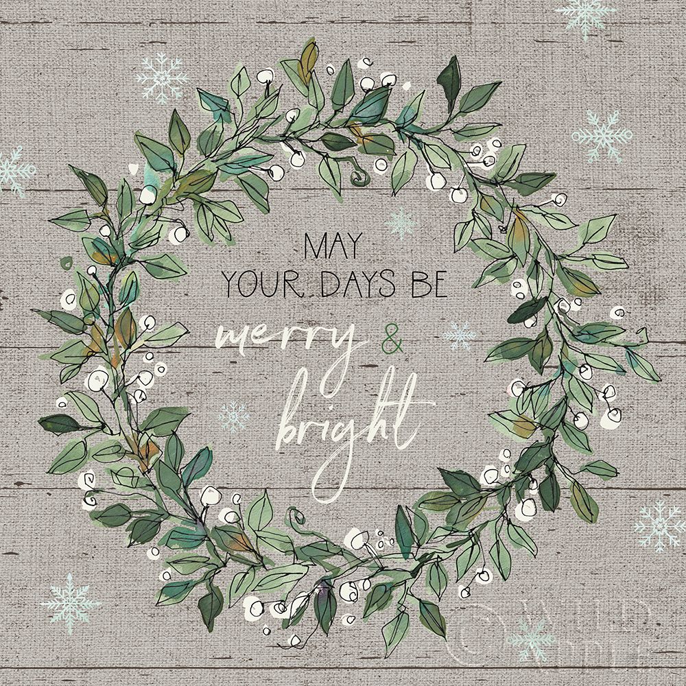 Art Print: Holiday on the Farm IX - Merry and Bright