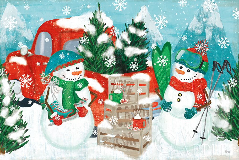 Wall Art Painting id:308798, Name: Snowy Fun I, Artist: Charron, Veronique