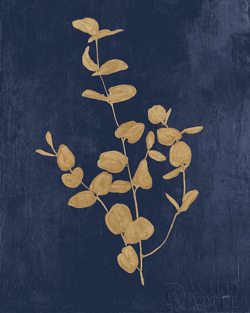 Art Print: Botanical Study II Gold Navy