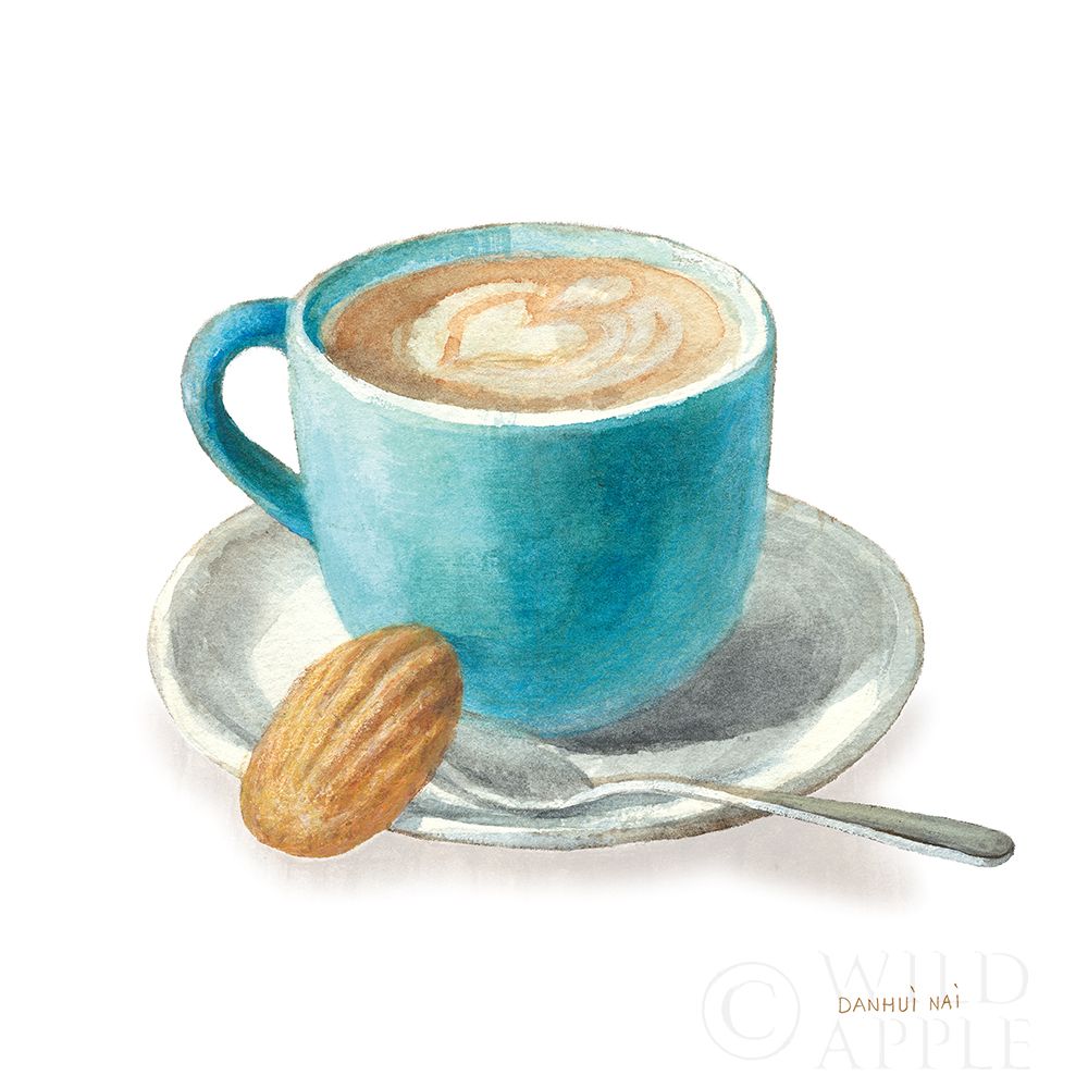 Art Print: Wake Me Up Coffee I on White