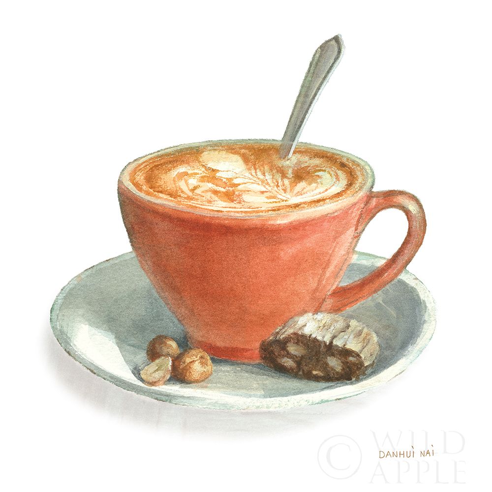 Art Print: Wake Me Up Coffee III on White