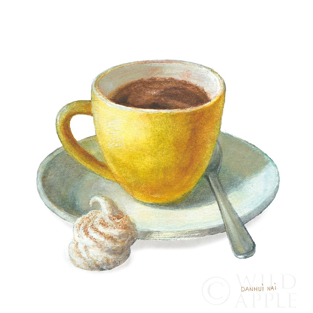 Art Print: Wake Me Up Coffee IV on White