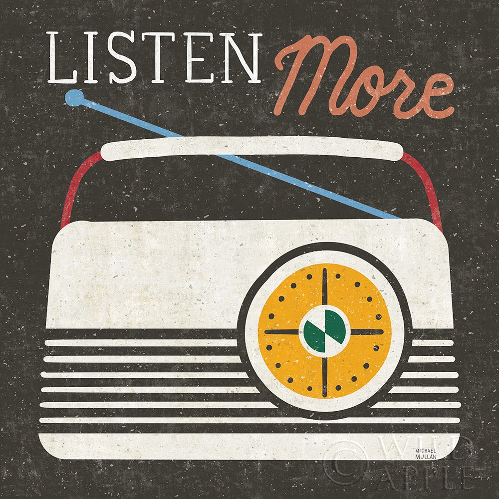 Art Print: Retro Desktop Radio v2