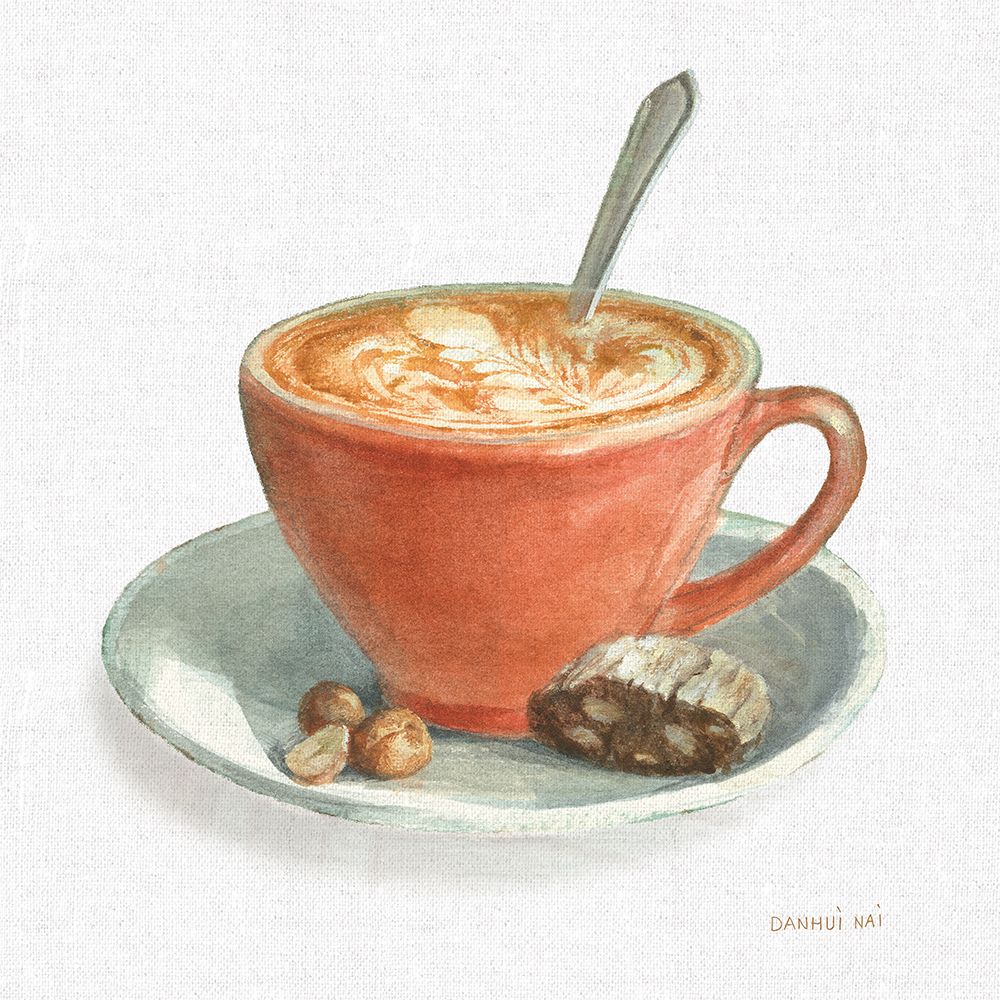 Art Print: Wake Me Up Coffee III Linen