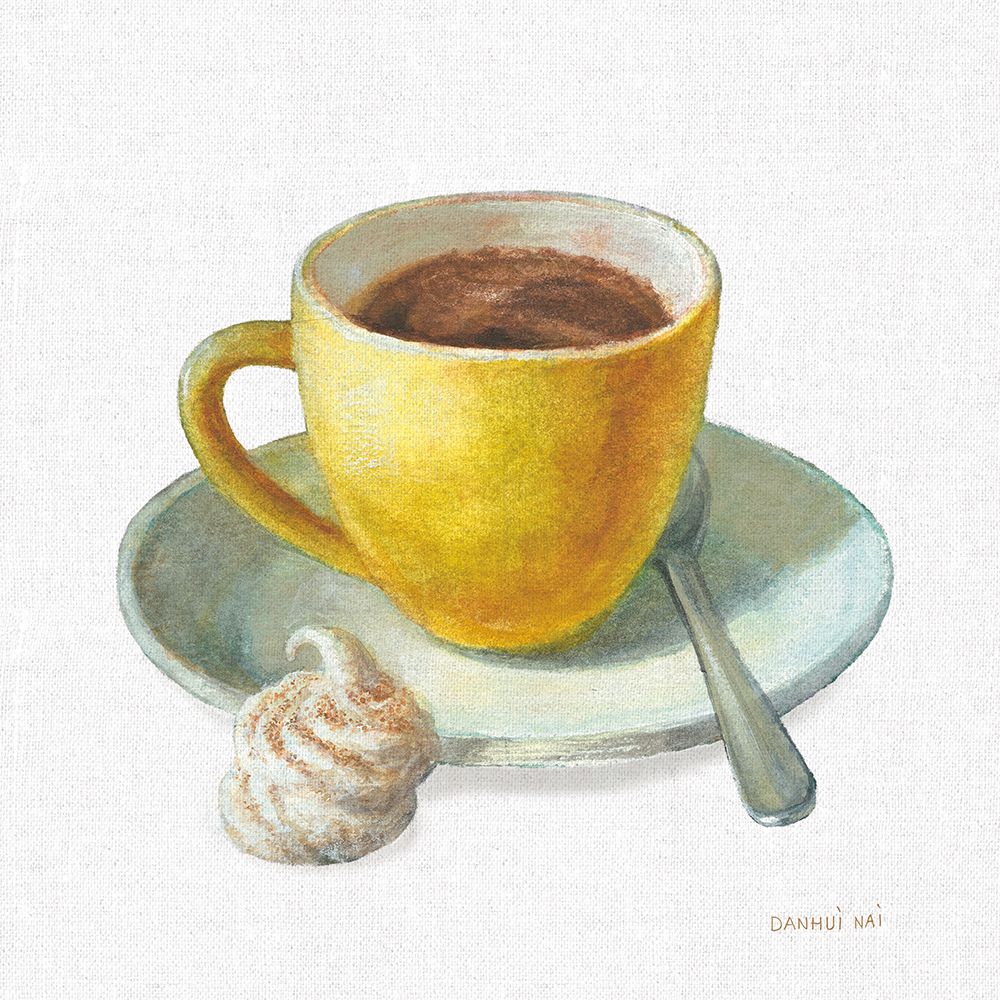 Art Print: Wake Me Up Coffee IV Linen