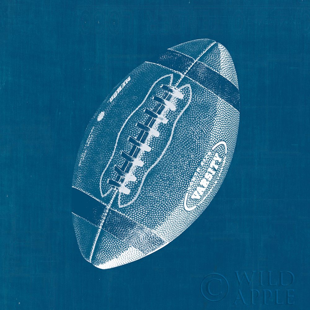 Wall Art Painting id:355997, Name: Ball Four Blueprint III, Artist: Wild Apple Portfolio