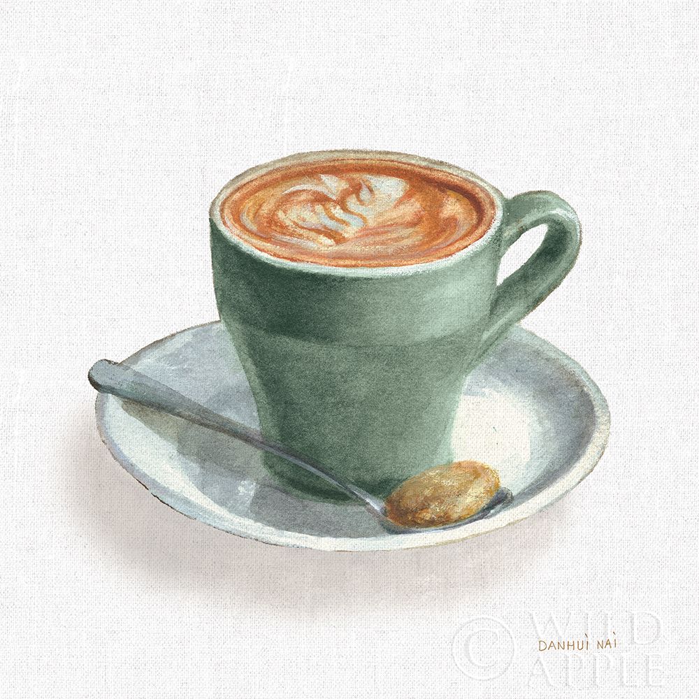 Art Print: Wake Up Coffee II Linen Sage