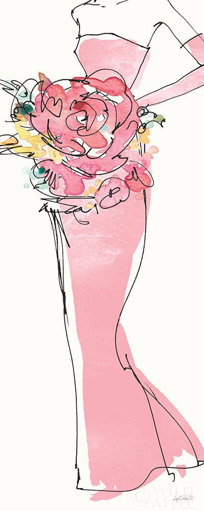 Wall Art Painting id:364515, Name: Floral Fashion Shoulders II Pink, Artist: Tavoletti, Anne