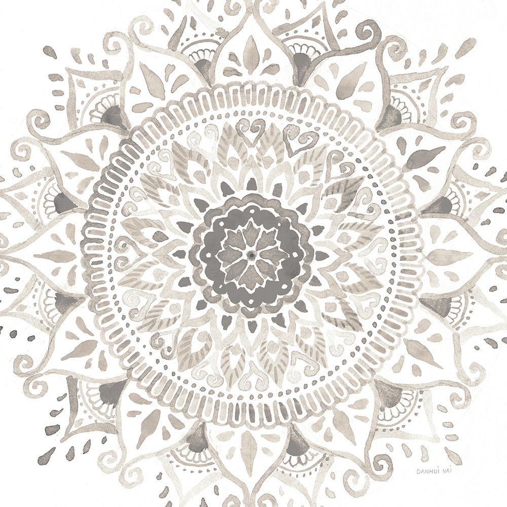 Art Print: Mandala Delight I Neutral Crop