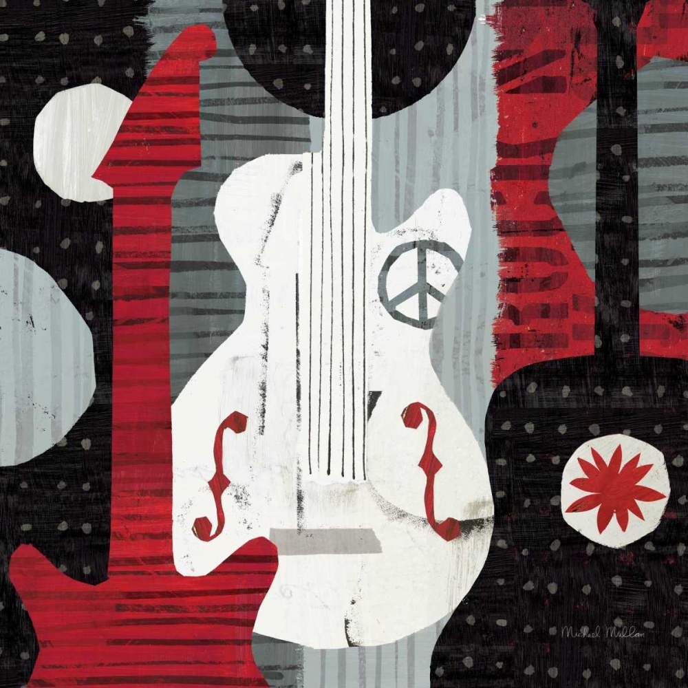 Wall art: Rock n Roll Guitars, by Mullan, Michael