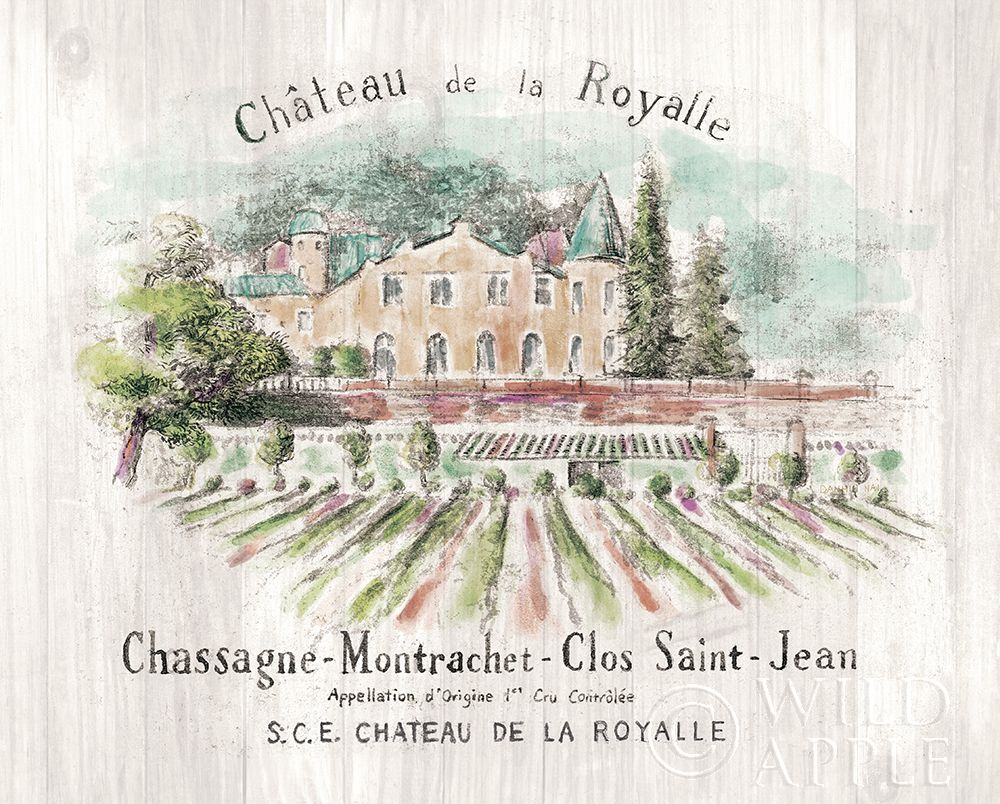 Art Print: Chateau Royalle on Wood Color