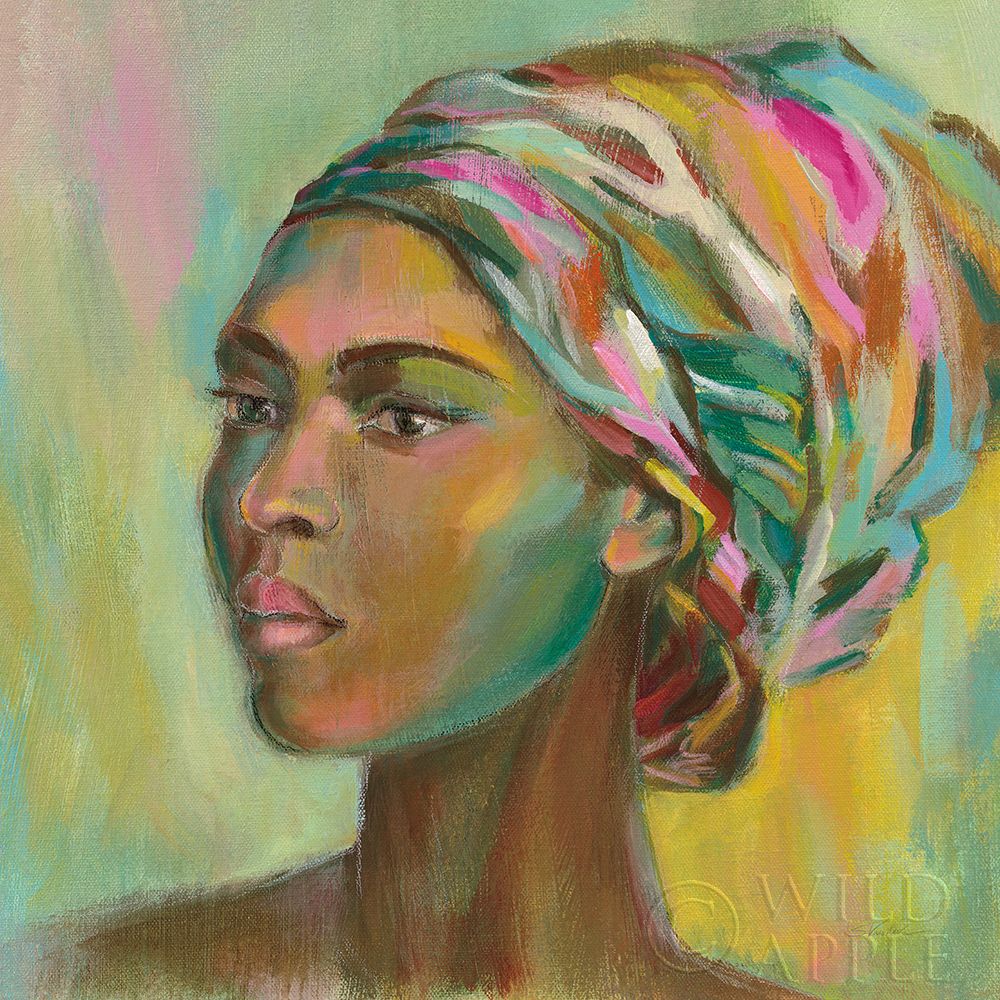 Wall Art Painting id:356130, Name: African Woman II, Artist: Vassileva, Silvia