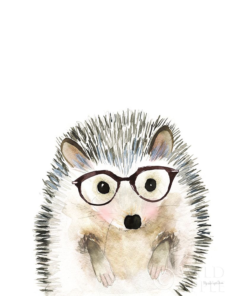 Art Print: Hedgehog in Glasses