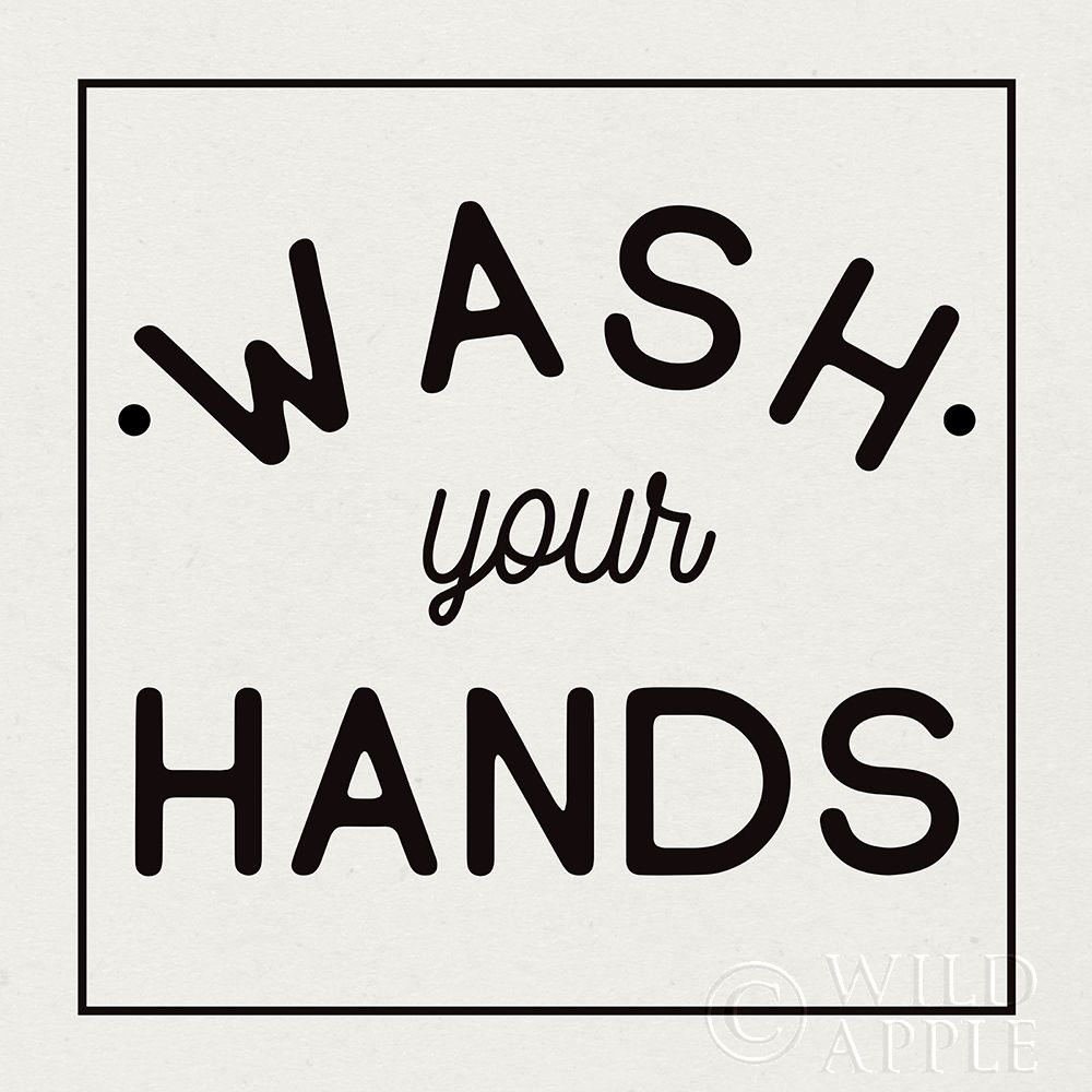 Art Print: Bathroom Rules I Sq