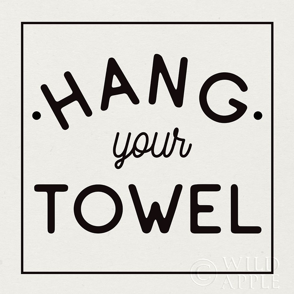 Art Print: Bathroom Rules II Sq