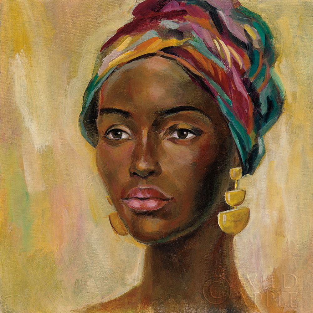 Wall Art Painting id:357552, Name: African Face II, Artist: Vassileva, Silvia
