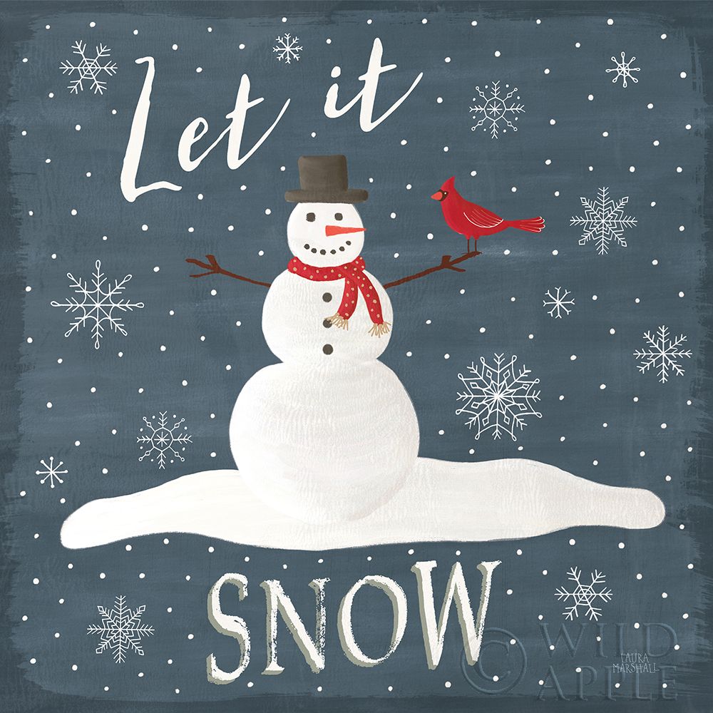 Art Print: Christmas Cheer IV Let it Snow