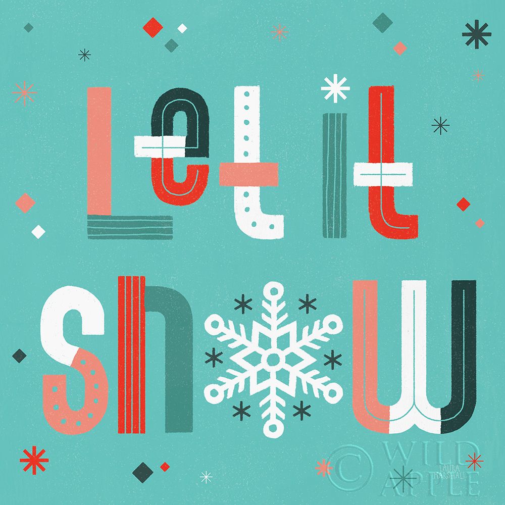 Art Print: Retro Holiday VI Light Teal