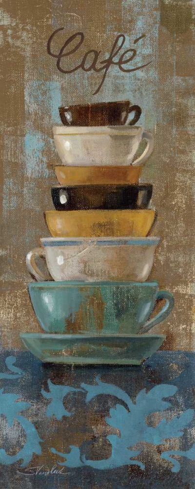 Wall Art Painting id:19083, Name: Antique Coffee Cups I, Artist: Vassileva, Silvia