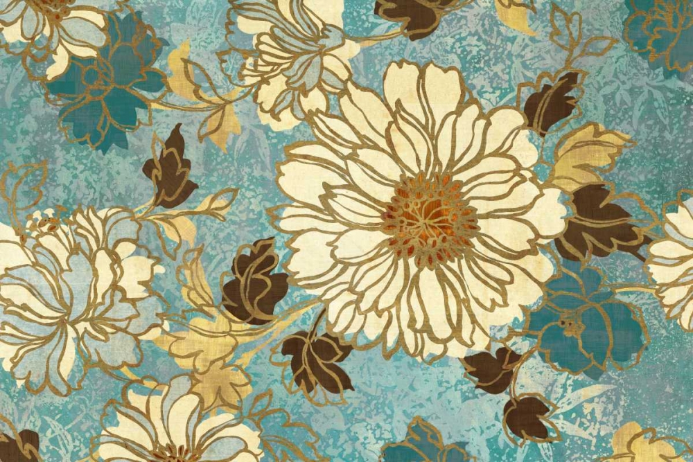 Wall Art Painting id:18930, Name: Sophias Flowers Blue, Artist: Wild Apple Portfolio