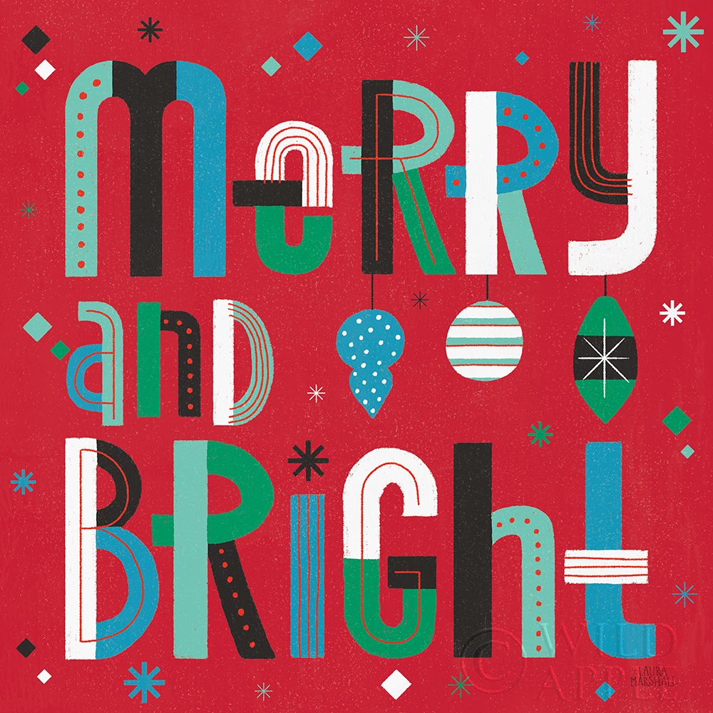 Art Print: Retro Holiday IV Bright