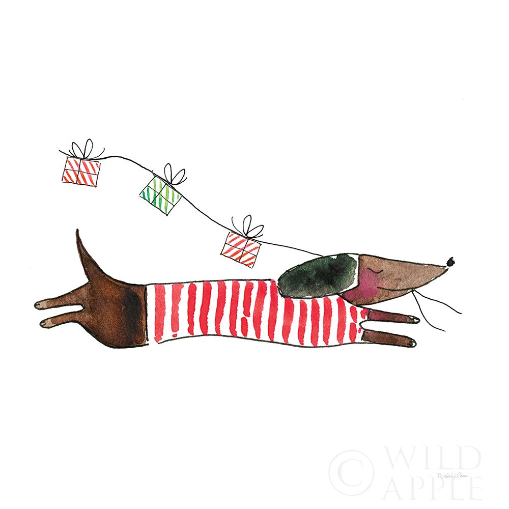 Art Print: Holiday Dachshund